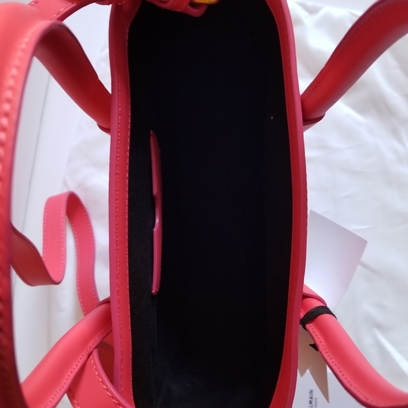 Balmain B-Army 24 Canvas Logo Shopper Crossbody Bag Natural Pink - Picture 13 of 13